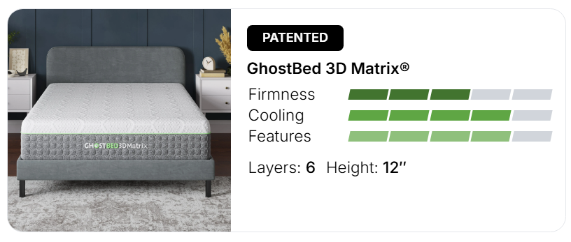 GhostBed 12" 3D Matrix Hybrid Mattress