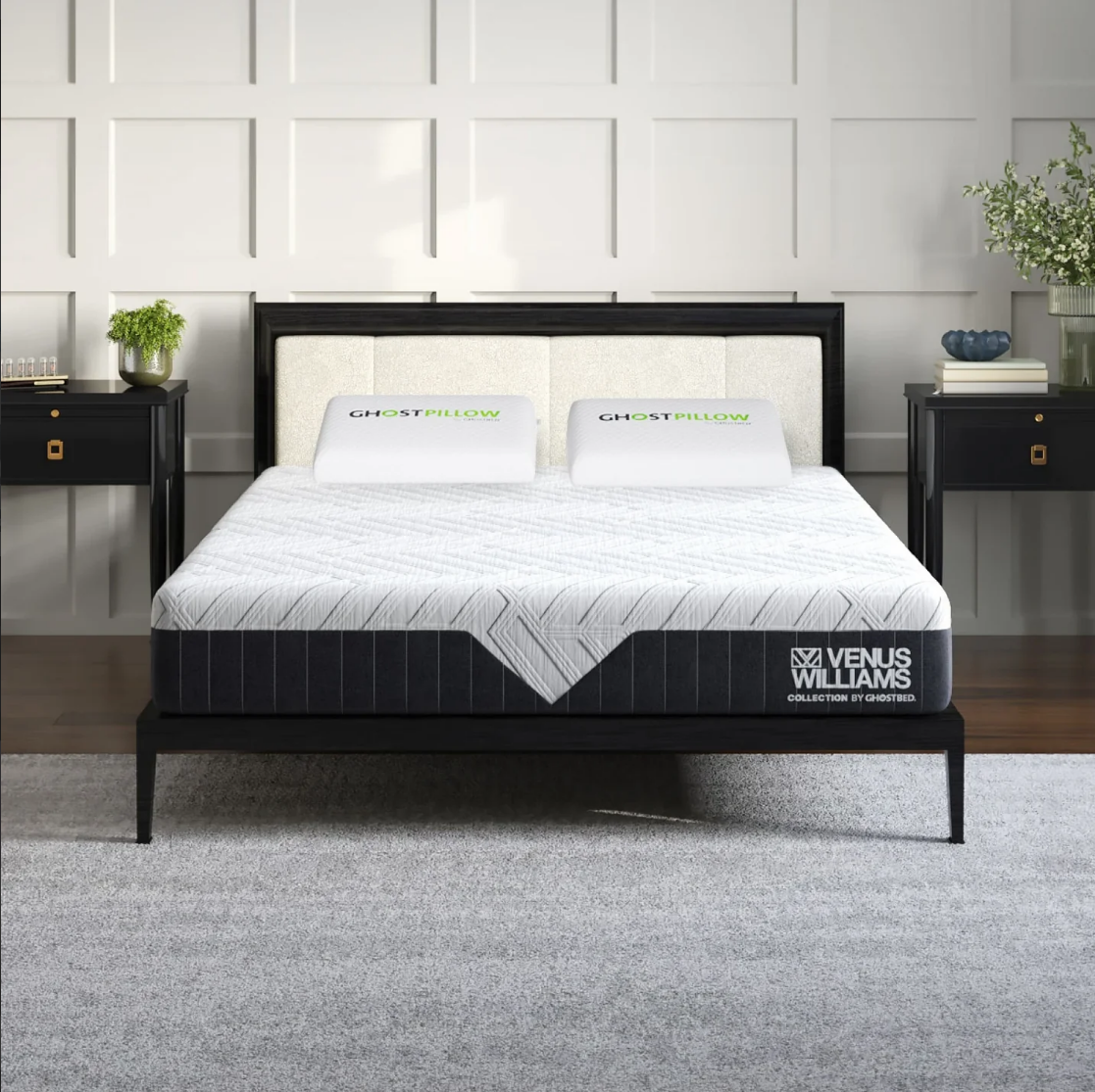 2‑inch GhostBed Venus Williams Legend memory foam mattress with Venus Cooling Cover