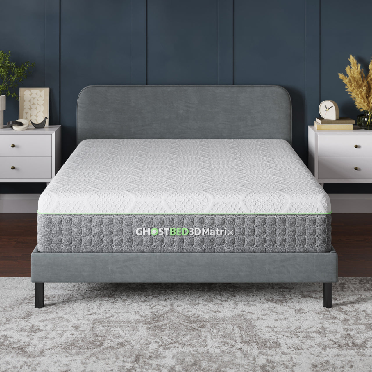 12‑inch GhostBed 3D Matrix hybrid mattress with Ghost Ice cooling cover