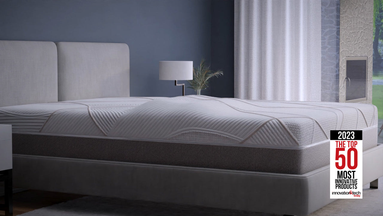 massage_mattress
12-inch GhostBed Massage Hybrid mattress with air-cell massage layer and Ghost Ice cover
