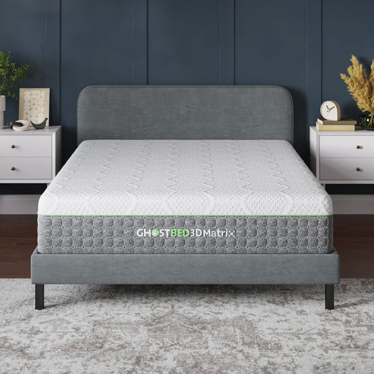 12‑inch GhostBed 3D Matrix hybrid mattress with Ghost Ice cooling cover
